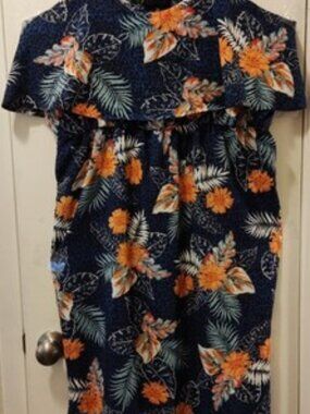 Full Circle Trends Women’s Blue Floral Spaghetti Straps Dress Size 3X